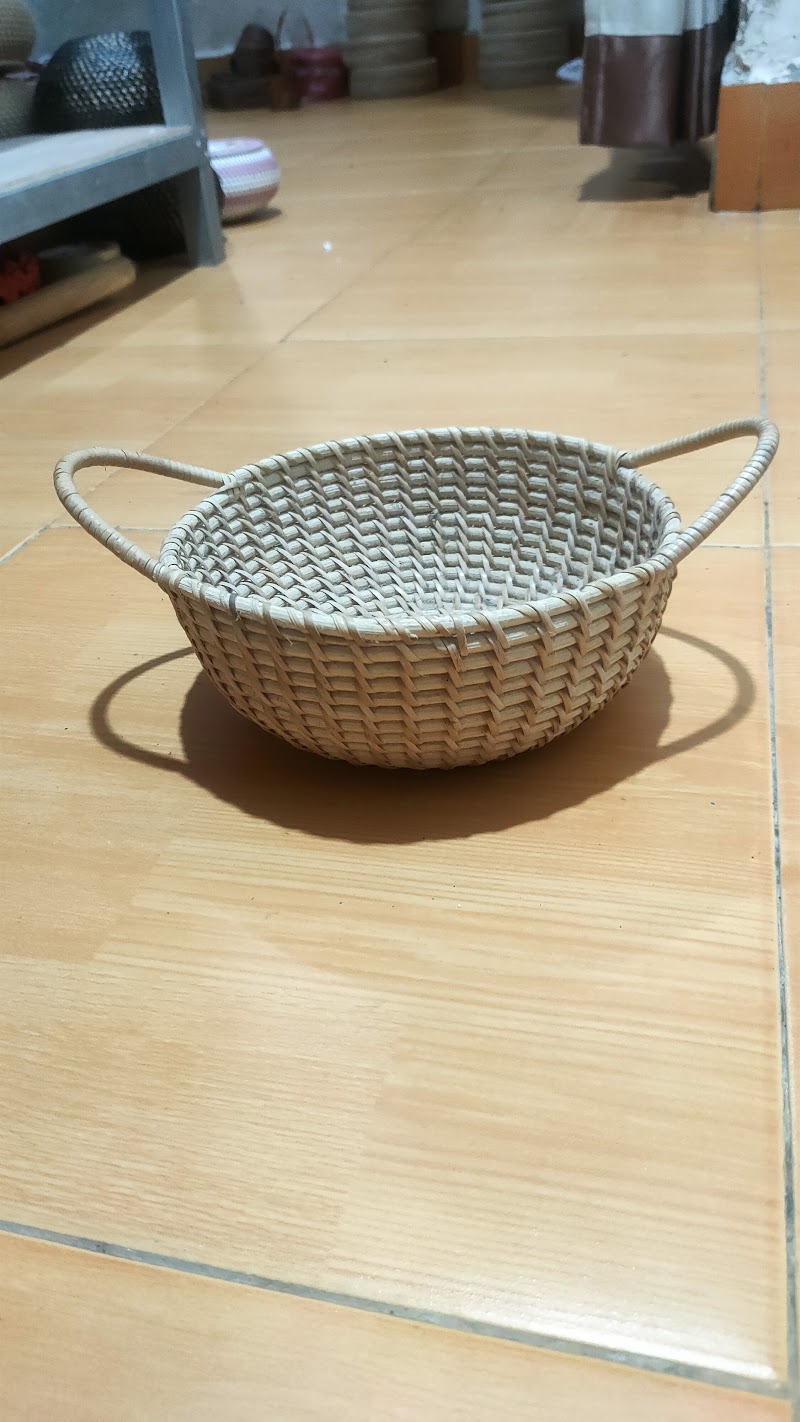 Mangkuk anyam rotan Rindik Art